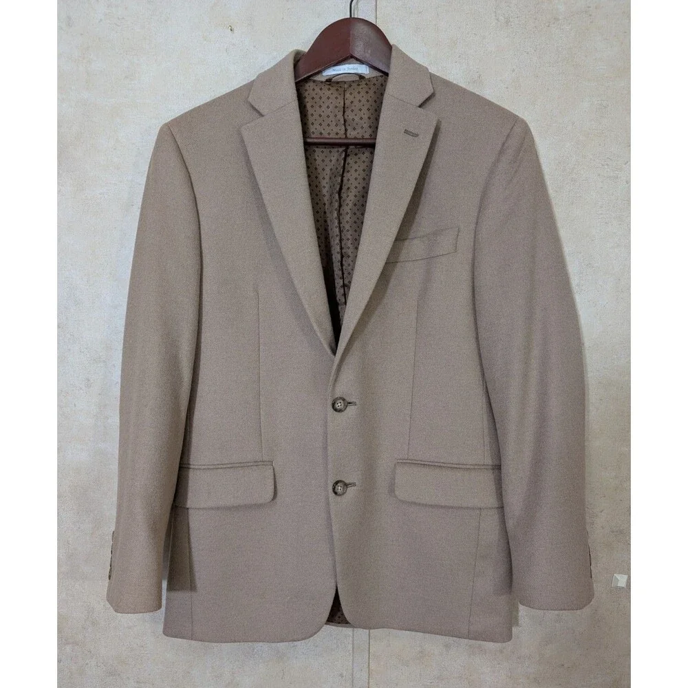 Lauren Ralph Lauren Black Label Blazer 36R Tan Wool Silk Cashmere Coat - Picture 2 of 11